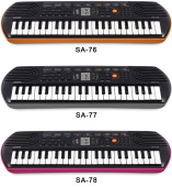 Синтезатор CASIO SA-77 черный / серый